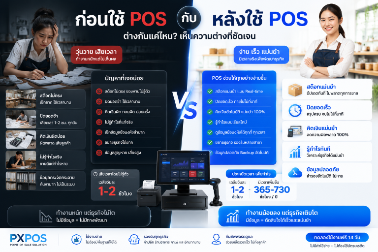 ก่อนใช้ POS กับหลังใช้ POS ต่างกันแค่ไหน?